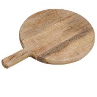 Serving tray with wooden handle 25/34 cm
