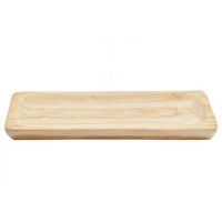 Natural wood tray 35x17x3 cm
