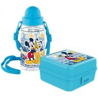 Set aus Mickey-Flasche und Plastikbox