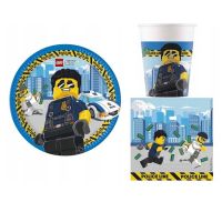 Lego party set - plates, cups, napkins 8 pcs