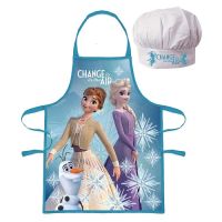 Children&#39;s apron Anna and Elsa, Olaf + cap