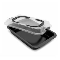 Metal mold with lid 37.5 x 24.5 cm