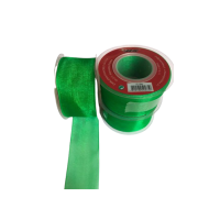 Ribbon satin green 38 mm - 23 m