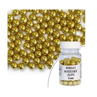 Sprinkle of shiny gold pearls 8 mm 40 g