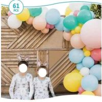 Girlanda balóny pastelové farebné 61 ks