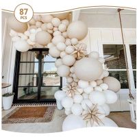 Girlandenballons weiß-creme 87 Stk