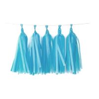 Garland tassels blue 35 cm