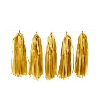 Girlanda z frędzlami w kolorze złotym 35 cm