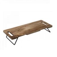 Tray with wood/metal legs 48x20 cm