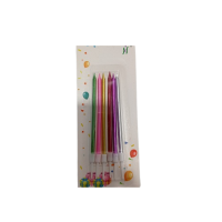 Birthday candles colored mix 10 cm 6 pcs