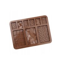 Silicone mold for chocolate bars mix