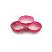 Kubki papierowe różowo-białe 44 mm 100 szt
