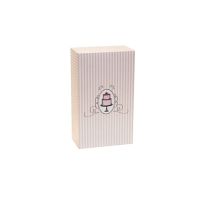 Box for desserts pink stripes 21 x 12.5 x 7 cm