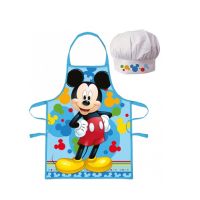 Mickey Mouse színű gyerekkötény + sapka