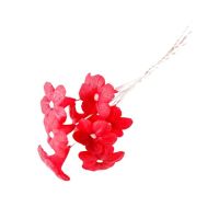 Bunch of flowers on a wire 9 pcs red