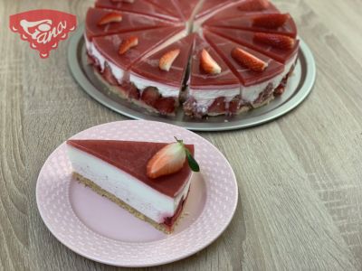 Strawberry-cream cheesecake