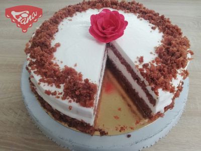 Gluténmentes vörös bársony torta