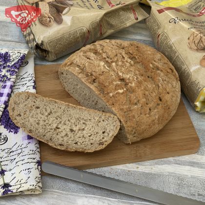 Gluten-free dark bread with crust