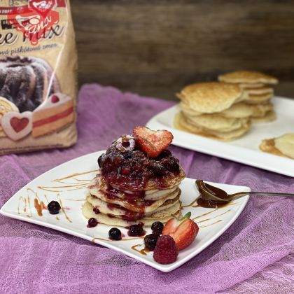 Gluten-free pancakes with caramel coating
