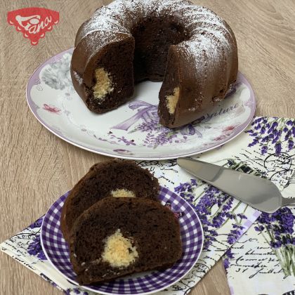 Gluten-free cake with coconut balls