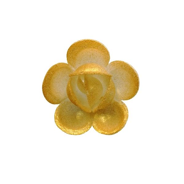 Klasyczna duża złota perła waflowa w kolorze różu