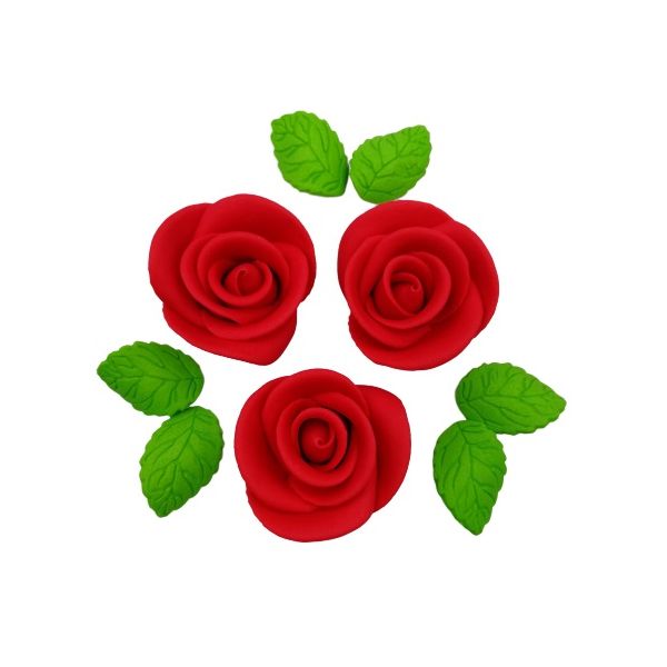 Ruža veľká zostava červená 9 ks