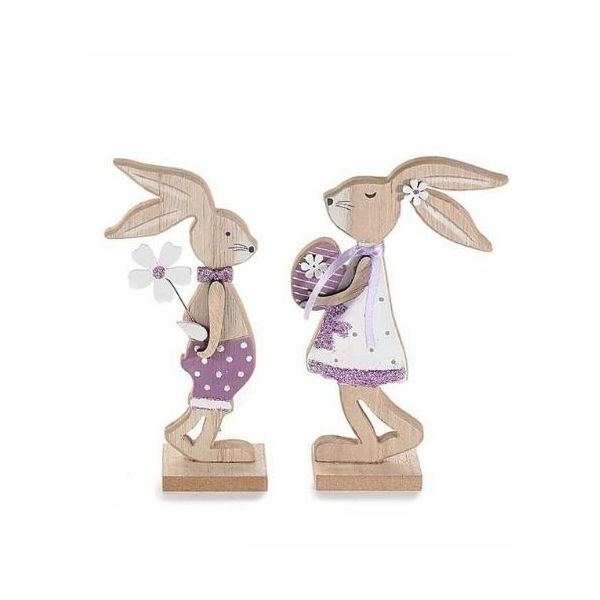 Easter bunny couple Easter bunny couple, Purple couple with flower and egg