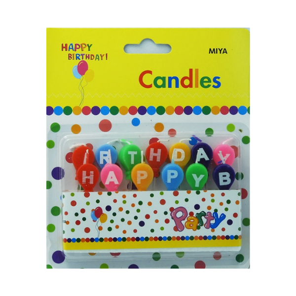 Colored candles - Happy Birthday