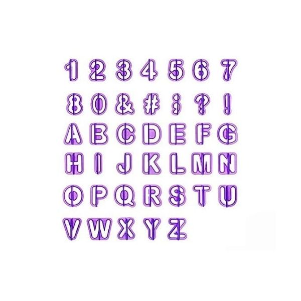 Ausstechformen - Buchstaben und Zahlen 2,4 cm