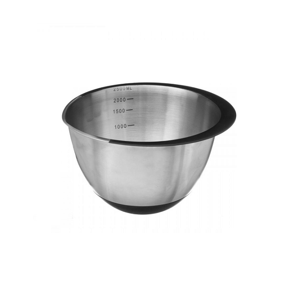 Stainless steel bowl with non-slip bottom