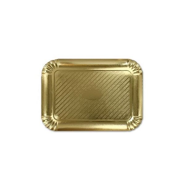 Tácka na koláče papierová zlatá 25 x 17,5 cm