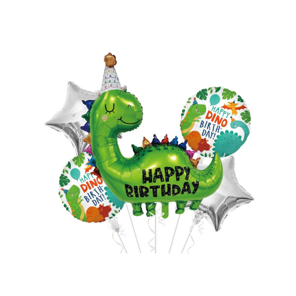 Balóny Happy Birthday Dinosaurus 5 ks