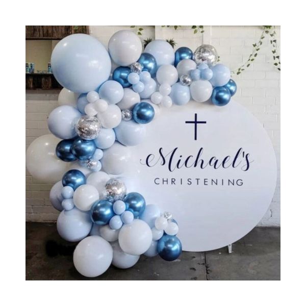 Girlandenballons Blau-Silber 102 Stk