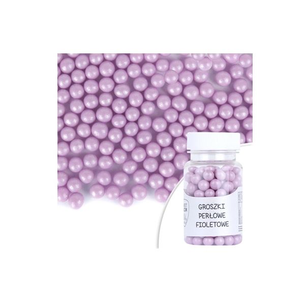 Purple pearl beads 50 g