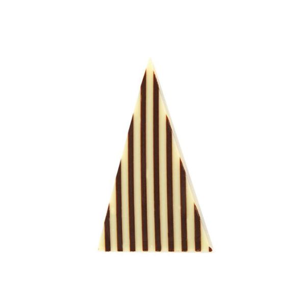 Dekoračné čokoládové trojuholníky pásiky