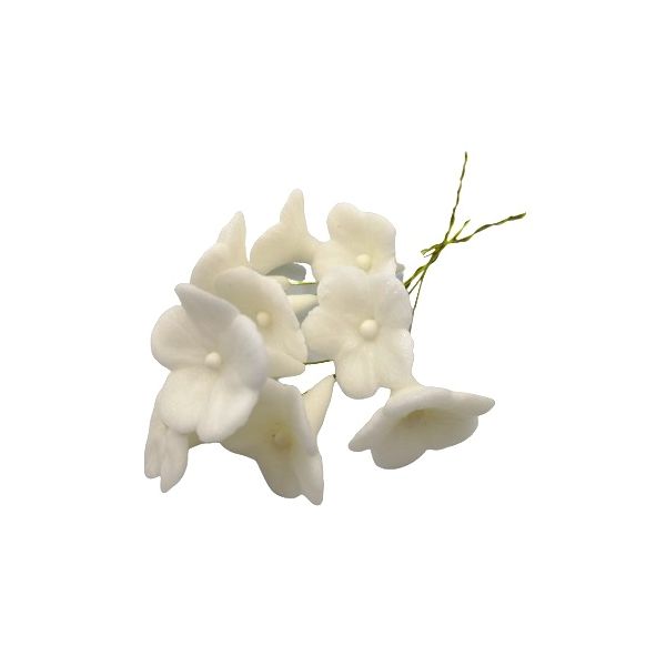 Kvety zväzok na drôtiku 9 ks biele