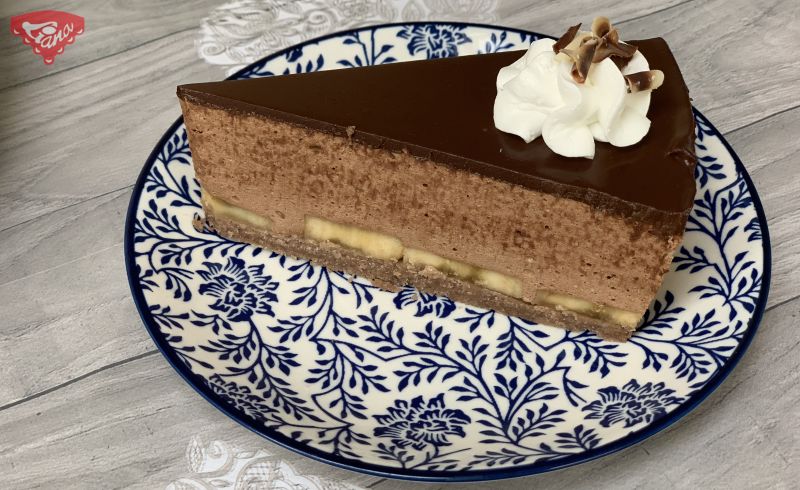 Chocolate-banana cheesecake